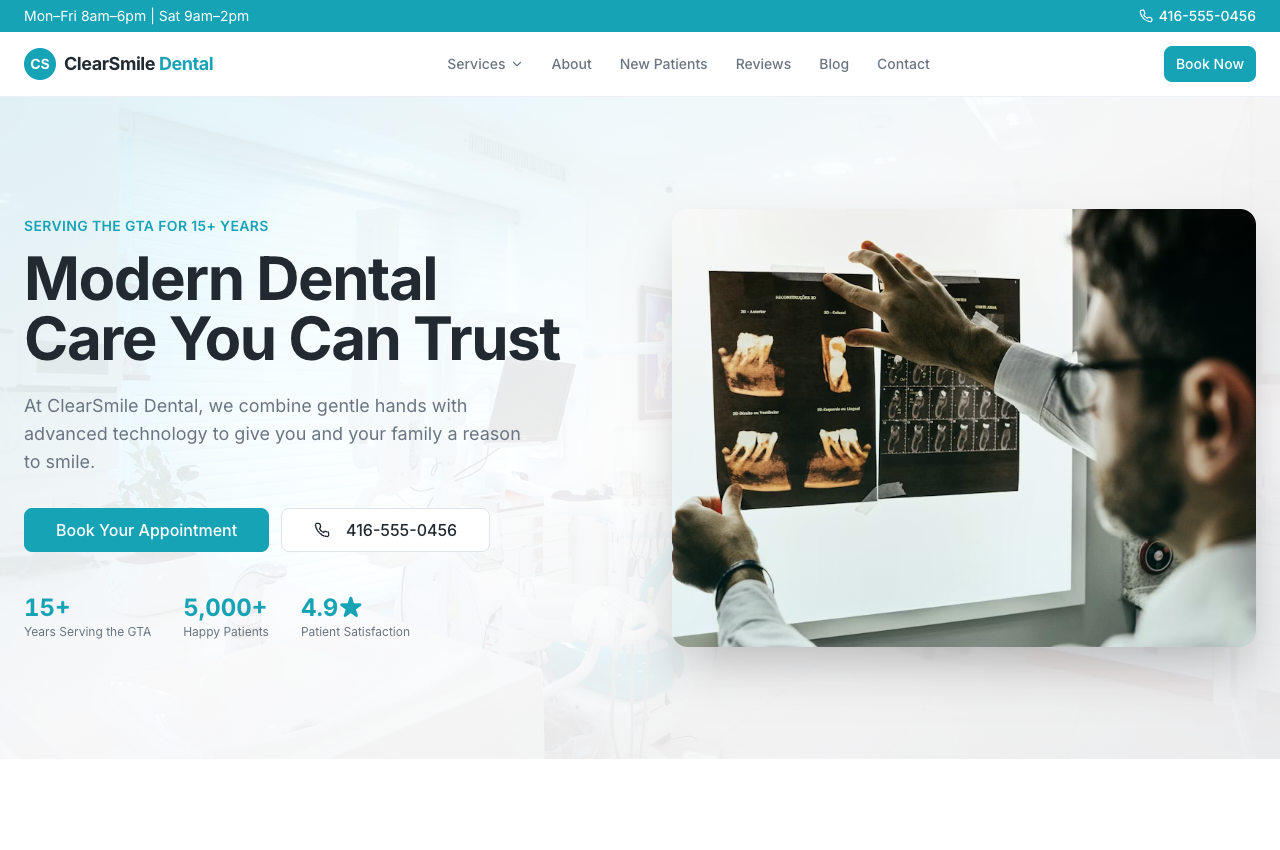 ClearSmile Dental website